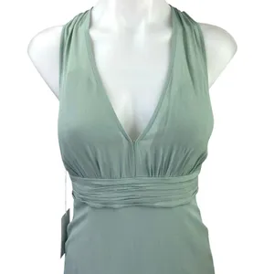 NEW Reformation Green Rosalind Halter Plunge V Cocktail A Line Maxi Dress Size 2 thumbnail 7