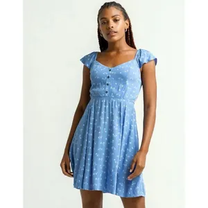 ✨Billabong Forever Yours Mini Sz Medium Blue Dress✨ thumbnail 4