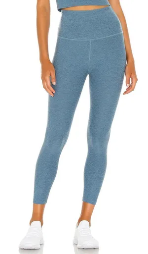 Beyond Yoga x Peloton Heathered Light Blue Caught in the Midi Leggings thumbnail 1