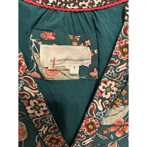 Anthropologie Zenia Floral Mini Shift Dress Size Small Boho Peasant Festival thumbnail 6