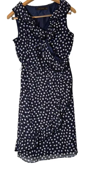 The Limited womens sleeveless ruffle collar dress. Size 0. workwear, church thumbnail 1