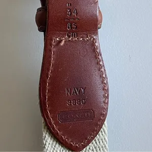 Coach Vintage 34" #3880 Canvas Leather Belt thumbnail 5
