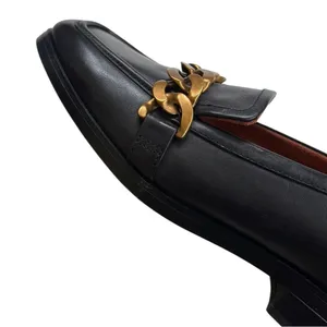 Like New Vionic Leather Mizelle Chain Link Loafers Black Size 6 Retail $139.95 thumbnail 5