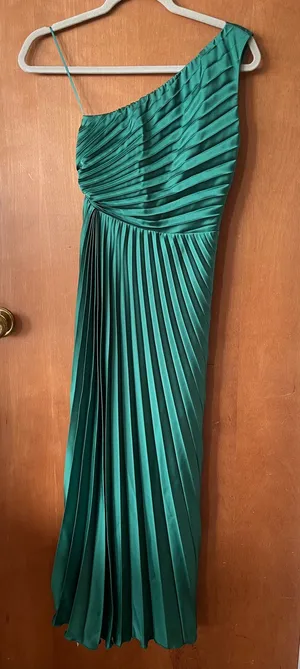 Abercrombie One-Shoulder Maxi Dress Pleated thumbnail 1