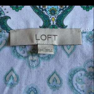 Loft floral medallion bell sleeve blouse size M thumbnail 7
