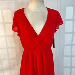 Lulu’s nwt Lost in the Moment Red Maxi Dress size small thumbnail 5