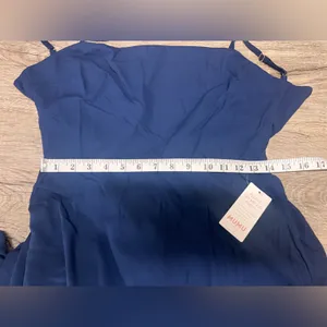 Show Me Your Mumu‎ Lauren Tie Maxi Dress Navy Women's Large NEW $188 thumbnail 7