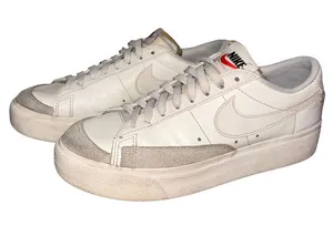 Nike‎ Blazer Low Platform Sneakers Sail Gray Streetwear Suede thumbnail 1
