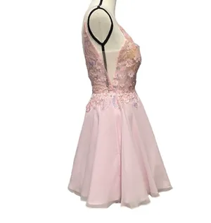 PromGirl Sheer-Bodice Floral Sequin Dress Size 4 thumbnail 2
