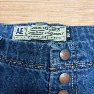 Vintage 90s Y2K American Eagle Denim Jean Shorts Womens 4 Button Fly Low Rise thumbnail 2