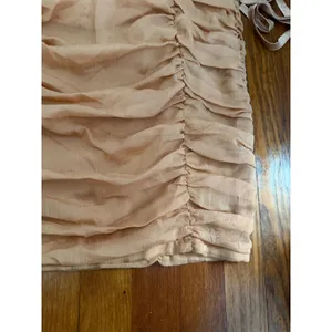 Rehab Women Champagne Ruched 2 Piece Set Crop Top Midi Skirt Size L‎ thumbnail 7