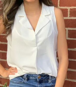 White Blouse Tank M Size M thumbnail 3