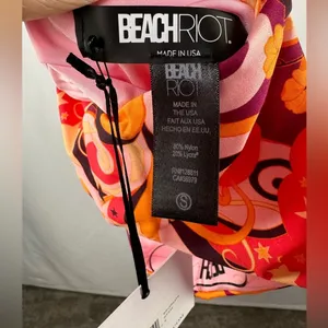 NWT Beach Riot Kirsten One-Piece Swimsuit in Pink Multi Size‎ Small thumbnail 5