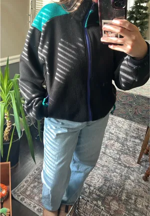 90s fleece zip up Black Size M thumbnail 1
