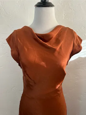 Hello Molly GET IN FORMATION SATIN MIDI DRESS BROWN us 4 thumbnail 9