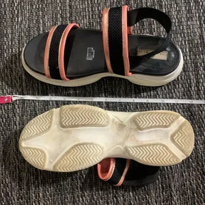 Coral Blue Platform Black and Pink Sandals Size 8 thumbnail 6