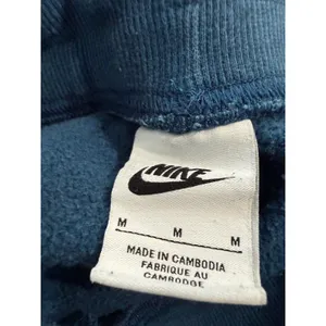 Nike Sportswear Essential Womens Fleece Jogger Pants Blue Teal Swoosh Size M thumbnail 3