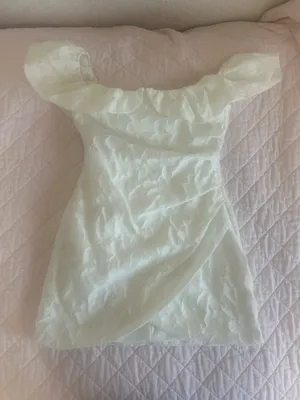 Boutique white off the shoulder mini dress thumbnail 2