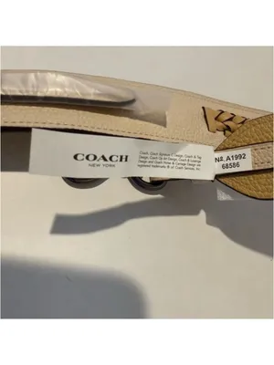 NEW Coach Whipstitch Leather Bag Strap Beige Gunmetal Style 68586 NWT thumbnail 9