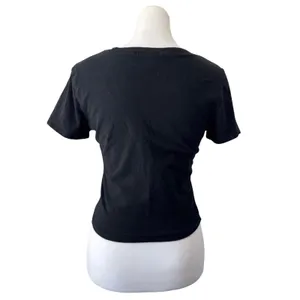 Bozzolo Black Cropped T-Shirt thumbnail 4