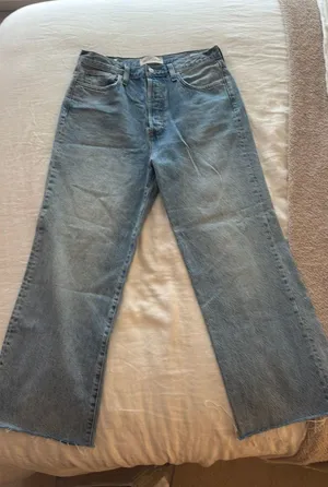 The Denim Forum Farrah High-Rise Wide-Leg Jeans Aritzia thumbnail 1