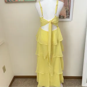 Selfie Leslie Provence Bloom Tiered Maxi Dress in Yellow Medium thumbnail 9