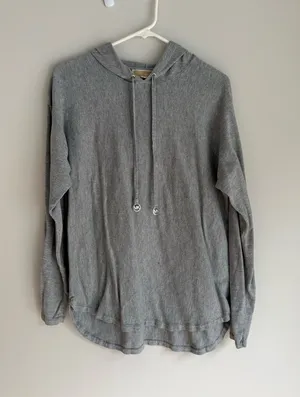 Michael Kors Gray Crewneck Hooded Sweater thumbnail 1