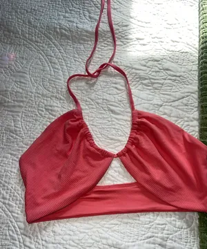 H&M Coral Crossover Bikini Top thumbnail 1