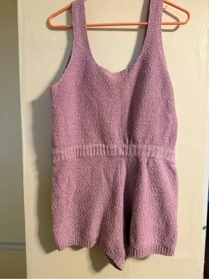 Pink knit romper large thumbnail 4