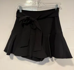 Black‎ Zara Flounce Skort with Tie Waist thumbnail 1
