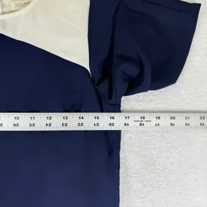 Sugarhill Boutique Navy Blue White Colorblock Shift Dress US 2 UK 8 Mod Retro thumbnail 4