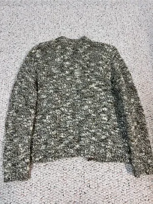Majestic Marled Olive & Cream Button Cardigan vintage wool thumbnail 4