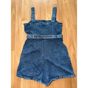 Yidula Denim Romper Belted Button Front Cuffed Shortalls Y2K Streetwear Size 11 thumbnail 6