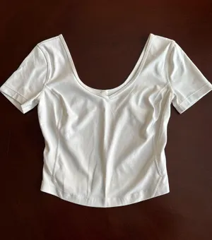Lululemon Align Cropped Short Sleeve White thumbnail 1