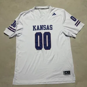 Adidas Kansas Jayhawks Football Jersey #00 Men's XL White Officially Licensed thumbnail 1