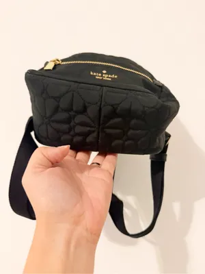 Kate Spade New York Flower Quilted Fabric Small Backpack Black thumbnail 5