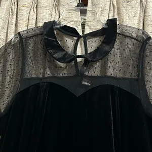 Torrid Retro Chic Black Velveteen Sweetheart Dress thumbnail 2