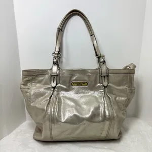Coach Y2k Madison Gold Leather Tote Bag Purse Top Handle Satchel‎ thumbnail 2