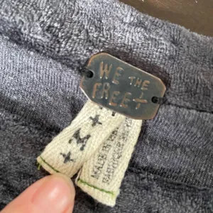 We The Free People Crushed Velvet Sweatshirt Dark Grey M thumbnail 7
