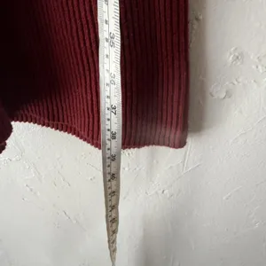 Max Studio Dress Y2k Medium Red Sweater Knit‎ Fit Flare Ribbed Pullover thumbnail 8