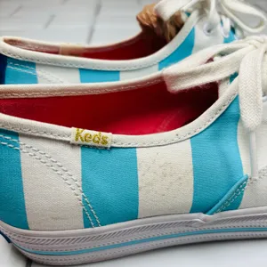 Keds X Kate Spade Cabana Stripe Platform Sneakers Women 7 White‎ Blue Nautical thumbnail 11