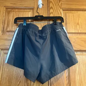 Adidas - Women's Black Athletic Shorts with White Stripes thumbnail 3