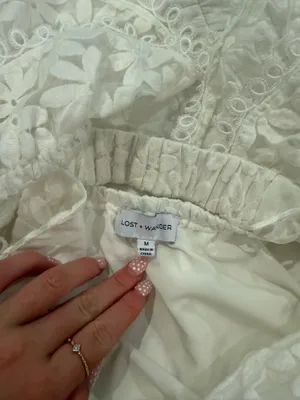 Lost + Wander white floral mini dress thumbnail 5