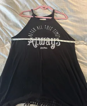 Harry Potter Tanktop Always Graphic‎ Black Sleeveless Casual Women's thumbnail 1