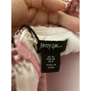 Nasty Gal NWT Pink Champagne Sequin Strapless Mini Dress US 6 Party Cocktail thumbnail 5