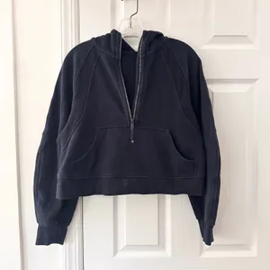 Lululemon Navy Blue Scuba Oversized Half Zip Hoodie XS/S LW3DM4S thumbnail 2