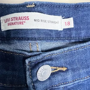 Levi Strauss Signature Jeans 18 Blue Plus Mid Rise Straight Leg Stretch Denim thumbnail 3