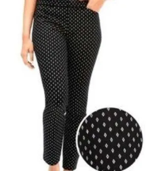 Gap Signature Skinny Ankle Mid Rise Dark Wash Geometric Print Stretch Pants 4 thumbnail 1