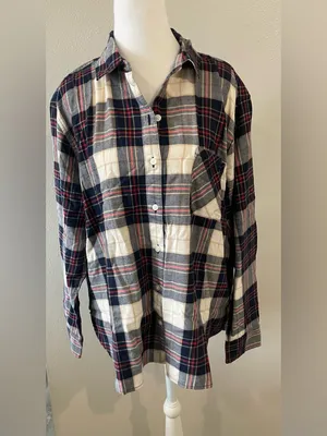 Aerie Off-Duty Plaid Flannel Button Down thumbnail 2
