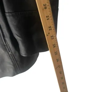 East 5th‎ Womens Black Genuine Leather Button Front Coat Jacket XL XLARGE thumbnail 7